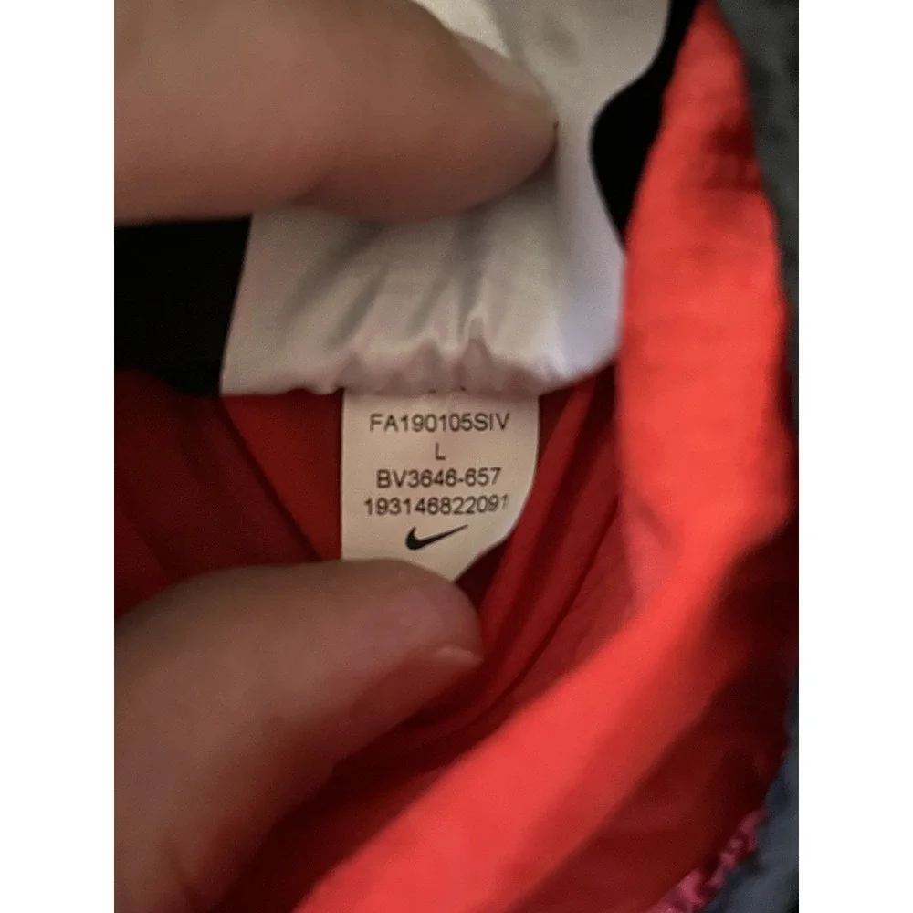 Nike Core Amplify Windrunner Windbreaker Red Black Sz‎ L Youth Kids Jacket